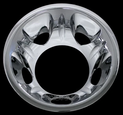 1 REAR 2011-2024 Silverado 3500 Chrome 17" Dually Rim Wheel Simulators Liners - Image 1 of 4