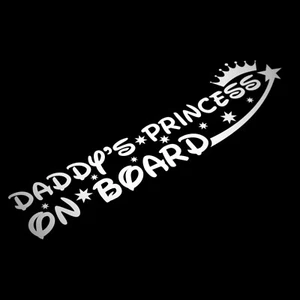 Daddy's Princess On Board Sticker Decal Child Baby Girl Baby Car Safety Awarenes - Picture 1 of 1