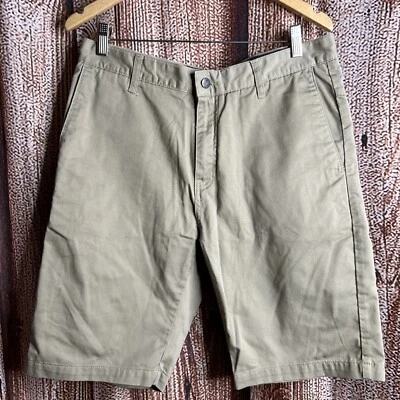 Volcom Mens 32 Chino Shorts Khaki Flat Front - Image 1 of 3