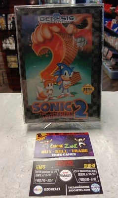 Sonic the Hedgehog 2 (Sega Genesis) FACTORY SEALED W/ V-OVERLAP SEAM *SEE PICS* - Image 1 of 4