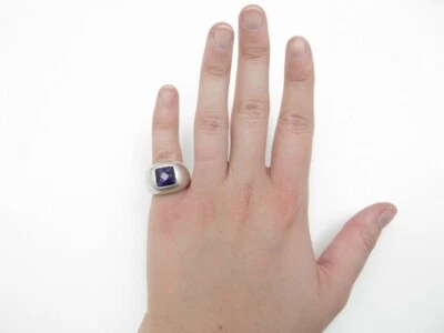 Bague Boucheron, or blanc 18carats, améthyste  - Photo 1/4