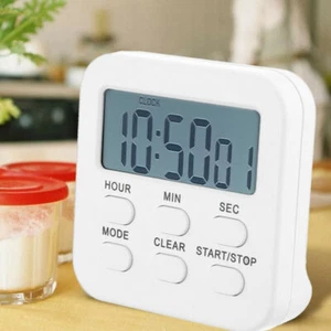Large LCD Digital Kitchen Cooking Timer Count-Down Up Clock Loud Alarm Magnetic - Picture 1 of 12