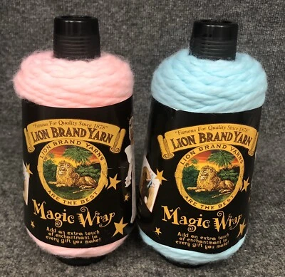 2 Nuevos Pasteles de 150’ Marca León Envoltura Mágica Hilo Voluminoso Bebé Azul y Rosa Foto 1 de 4