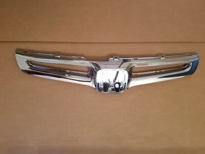 Compatível com 2003-2005 Honda ACCORD 4DR Sedan para-choque dianteiro moldura de grade cromada NOVO - Imagem 1 de 4