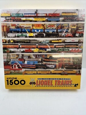 Springbok Hallmark On the Right Track Lionel Trains 1500 piece Puzzle NEW SEALED - Image 1 of 4