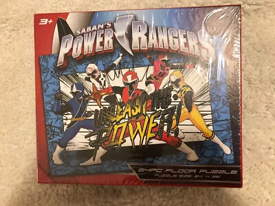 New Sealed Saban’s Power Rangers 24pc floor puzzle go toys Rare 2017 MMPR Nib !! - Image 1 of 2