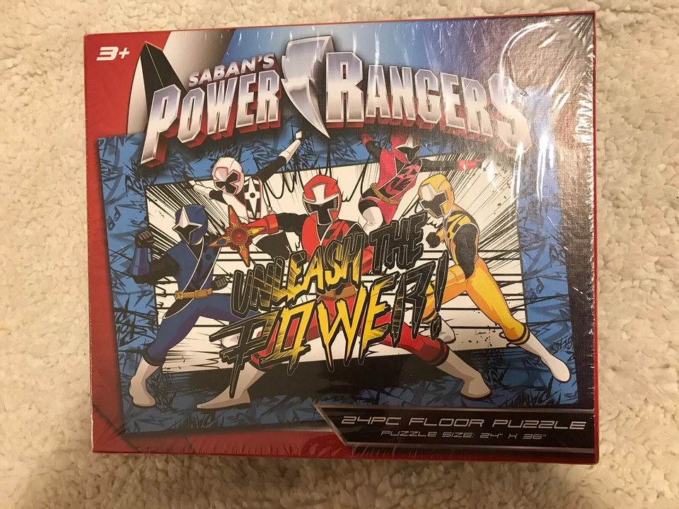 Saban’s Power Rangers 24pc Floor Puzzle 24x36 RARE