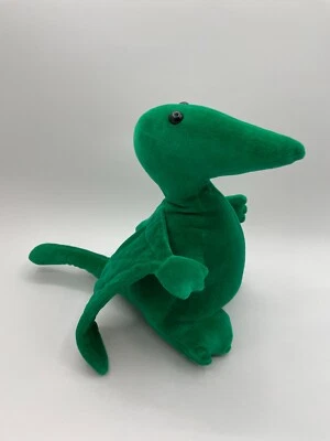 Manhattan Toy Co Green Pterodactyl Dinosaur Plush Stuffed 9" 10" 1993 Wings - Image 1 of 4