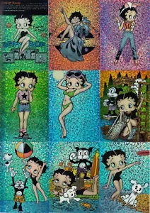 Juego de tarjetas adhesivas Betty Boop Chromium 3 1997 cromo brillo paralelo 45 AN - Imagen 1 de 4