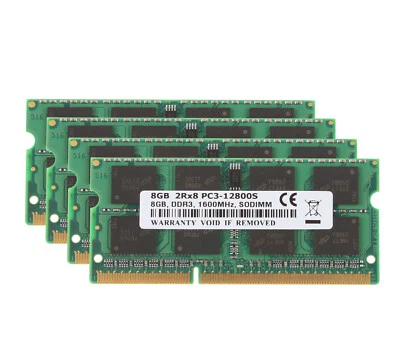 4PCS 8GB 2RX8 DDR3 1600MHz PC3-12800S 204PIN SO-DIMM Laptop Notebook Memory RAM - Image 1 of 4