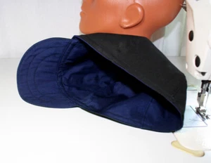 #21 Gorra de soldadura de tela 100 % algodón negro/azul oscuro - hecha en EE. UU. - Imagen 1 de 3