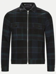 Paul Smith Tartan Check Wool Blend Fitted Bomber Jacket Green Size XL uk 44  - Picture 1 of 15
