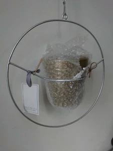 2 x Michelle Keegan hanging Lantern Candle Holders with ceramic plant pot & Rope - Picture 1 of 11