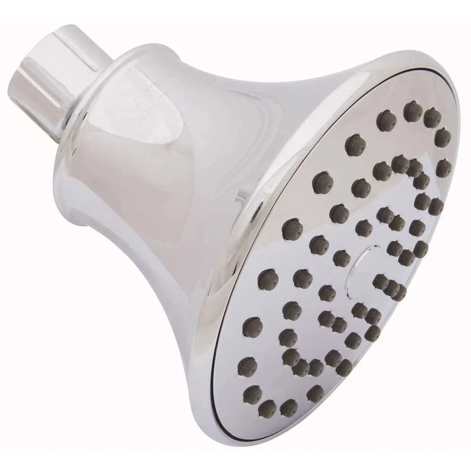 Premier 1-Spray 4.1 In. Single Wall Mount Low Flow Fixed Shower Head In Chrome