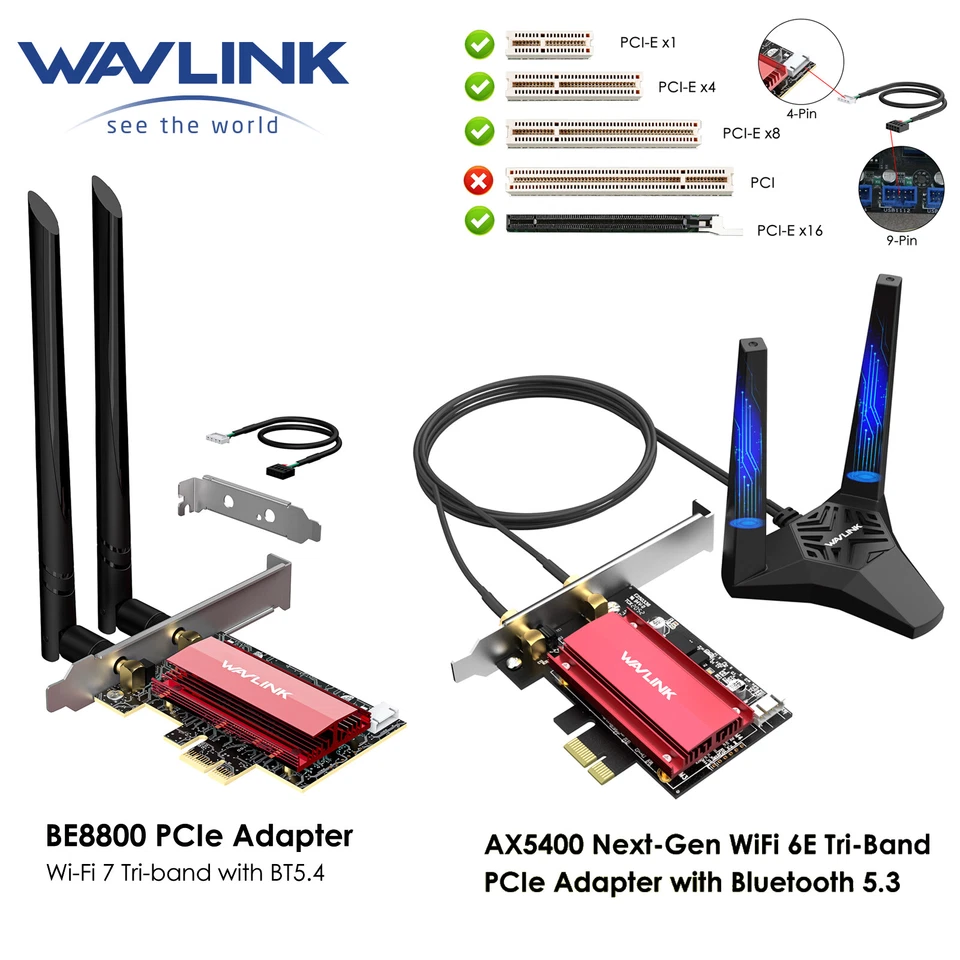 Dissipador de calor Wi-Fi 7/6E Tri-Band Intel AX210/BE200 PCIe placa BT5.4/5.3 Win 10/11 - Imagem 1 de 1