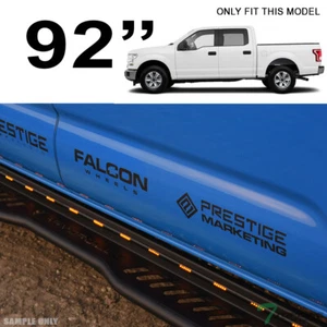 Topline For 15-23 F150/F250 Crew 8" Sequential LED Bar Running Boards Matte Blk - Picture 1 of 9