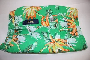 RALPH LAUREN Size S Men's Swim Trunks Green ISLAND PALM Lined NEW $85 - Picture 1 of 10