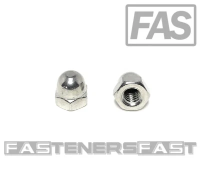 FASTENER CART (10) 12-24 Stainless Steel Hex Acorn Cap Nuts 18-8 (10 Pieces)