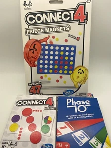 Connect Four BUNDLE: Fridge Magnet Game, Card Game, and PHASE 10 - Picture 1 of 9