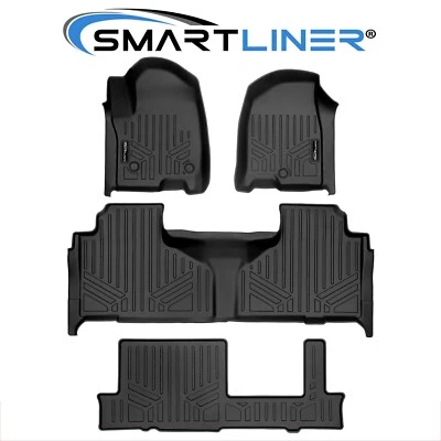 SMARTLINER Custom Fit Floor Mats 3 Row Liner 2021-2025 Chevrolet Tahoe GMC Yukon Foto 1 de 4