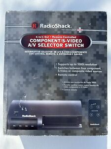 New Component / S-Video A/V Selector 4-In/1-Out Remote Controlled RadioShack TV
