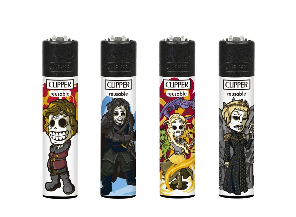 GAME OF THRONES SKELETON CLIPPER LIGHTER Refillable Gas Lighter Single/Full Set