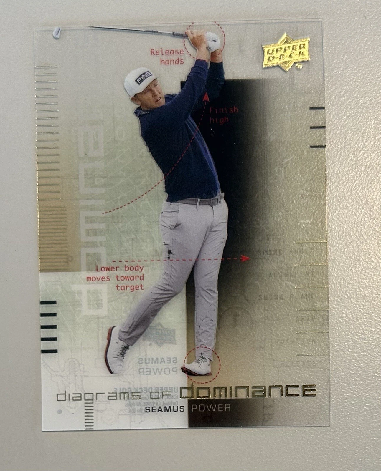 2024 Upper Deck Golf Seamus Power Diagrams Of Dominance Rookie SSP
