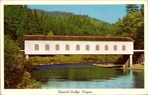 Postcard Oregon Covered Bridge Vintage UNP - Picture 1 of 2
