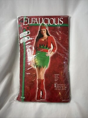 Elfalicious Sexy Adult Elf S/M 2-8 Holiday Christmas Costume #7549 - Image 1 of 4