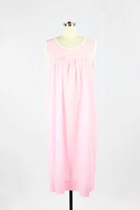 Camisón Peignoir Vintage Rosa Polialgodón Voile Encaje Bordado, Talla Única - Imagen 1 de 15