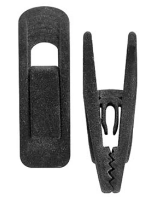 100 Black Velvet Hanger Clips Hangers Finger Pinch Grip Clip on Skirt Pant