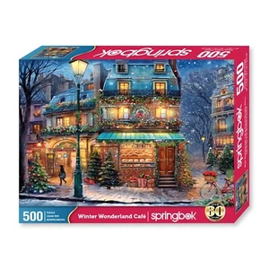 🧩🌇 NIS - WINTER WONDERLAND CAFE 500pcs PUZZLE by SPRINGBOK 🌇🧩 - Picture 1 of 3