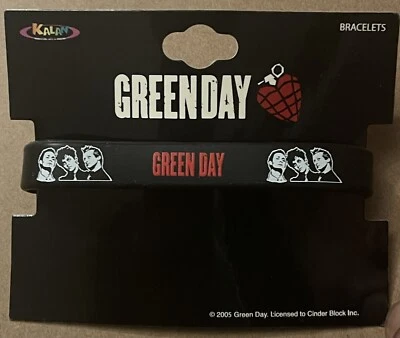 Green Day American Idiot Logo Rubber Bracelet: Rare, New, Licensed, Vintage 2005 - Image 1 of 4