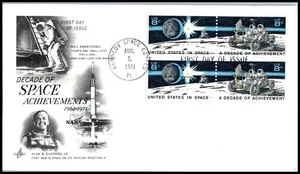 1971 Space Achievement Sc 1434 1435 Kennedy Space Center ArtCraft Gütesiegel - Bild 1 von 1
