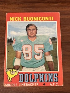 1971 Topps Football Nick Buoniconti #147 Miami Dolphins 1971NB4 - Picture 1 of 3