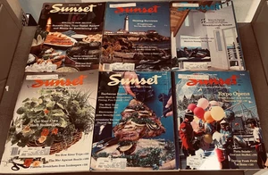 Vintage Sunset Magazines 1986 Jan-Dec, Set of 12 - Picture 1 of 3