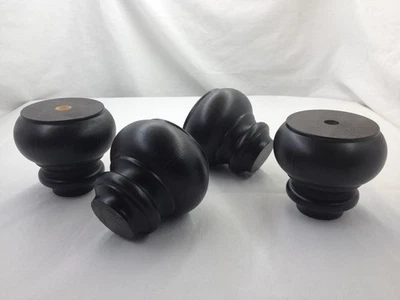 Sofá de madera torneado espresso envejecido moño sofá silla muebles patas 4", 4 patas Foto 1 de 4