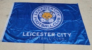 Leicester City Football Club Flag. 5ft x 3.6ft Foxes Rare Import England - Picture 1 of 8