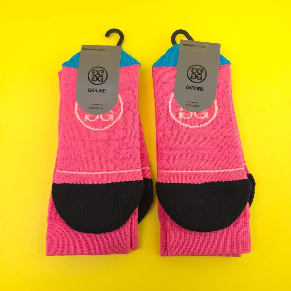 G/Fore Pray for Birdies Crew Socks Knockout Pink Medium/Large Womens Golf
