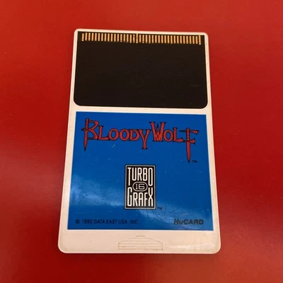 Bloody Wolf (TurboGrafx-16, 1990) Authentic HuCard Tested - Image 1 of 2