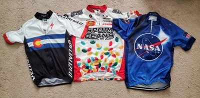 Lote de camisetas de ciclismo especializadas deportivas frijoles NASA tallas pequeñas medianas Foto 1 de 4