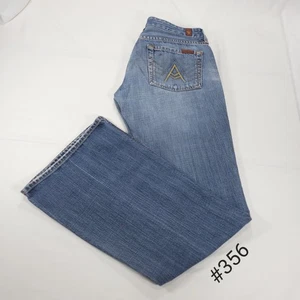 7 For All Mankind A pocket Medium Wash Button Zip Jeans Womens Size 29 Blue - Picture 1 of 9