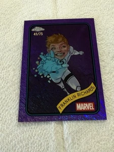 2025 Topps Cromo Marvel Franklin Richards Brillo Púrpura/75 #56 - Imagen 1 de 2