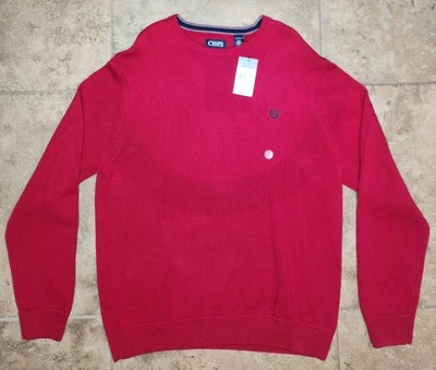 NUEVO Suéter Chaps Iconic Cuello Redondo 2XL Chaps Rojo Precio de venta sugerido por el fabricante 72 USD Foto 1 de 4