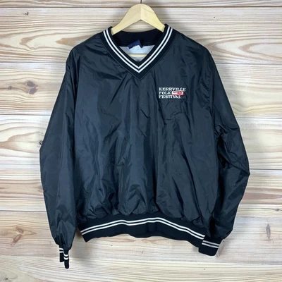 Chaqueta cortavientos Kerrville Folk Festival para hombre grande de colección años 90 bordada en EE. UU. Foto 1 de 4