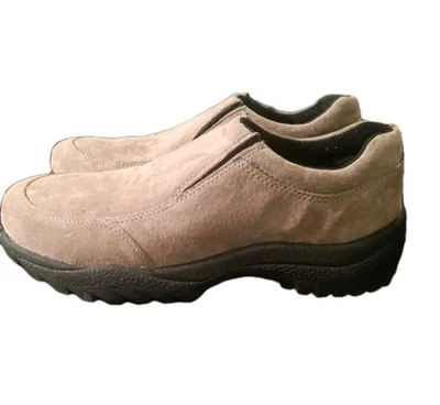 GBX Zapatos Sin Cordones de Trabajo Medianos Ancho Cuero Beige Talla EE. UU. 10 Trailguard Taupe.BB Foto 1 de 4