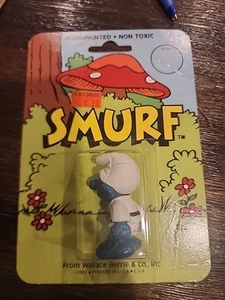 Smurfs Judo Smurf Vintage Figure PVC Figurine Peyo Smurf Karate 1982  - Picture 1 of 5