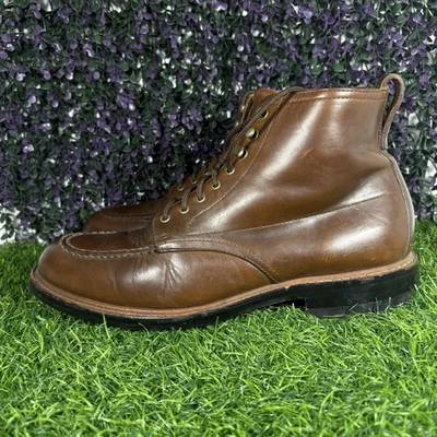 Zapatos cómodos estilo Alden Indy de cuero marrón caoba talla 10,5 J CREW para hombre Foto 1 de 4