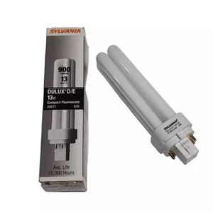 Brand New Sylvania 20671 Dulux D/E 13W Light Bulb CF13DD/E/835 G24q-1 EOL - Picture 1 of 3