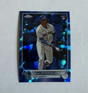 2022 Topps Chrome Update Sapphire Julio Rodriguez RC Refractor US44 Mariners - Picture 1 of 2